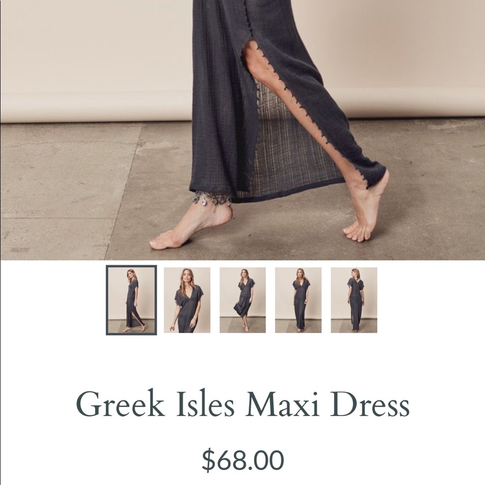LOVE STITCH NATURAL COVER UP MAXI DRESS - Picture 6 of 6